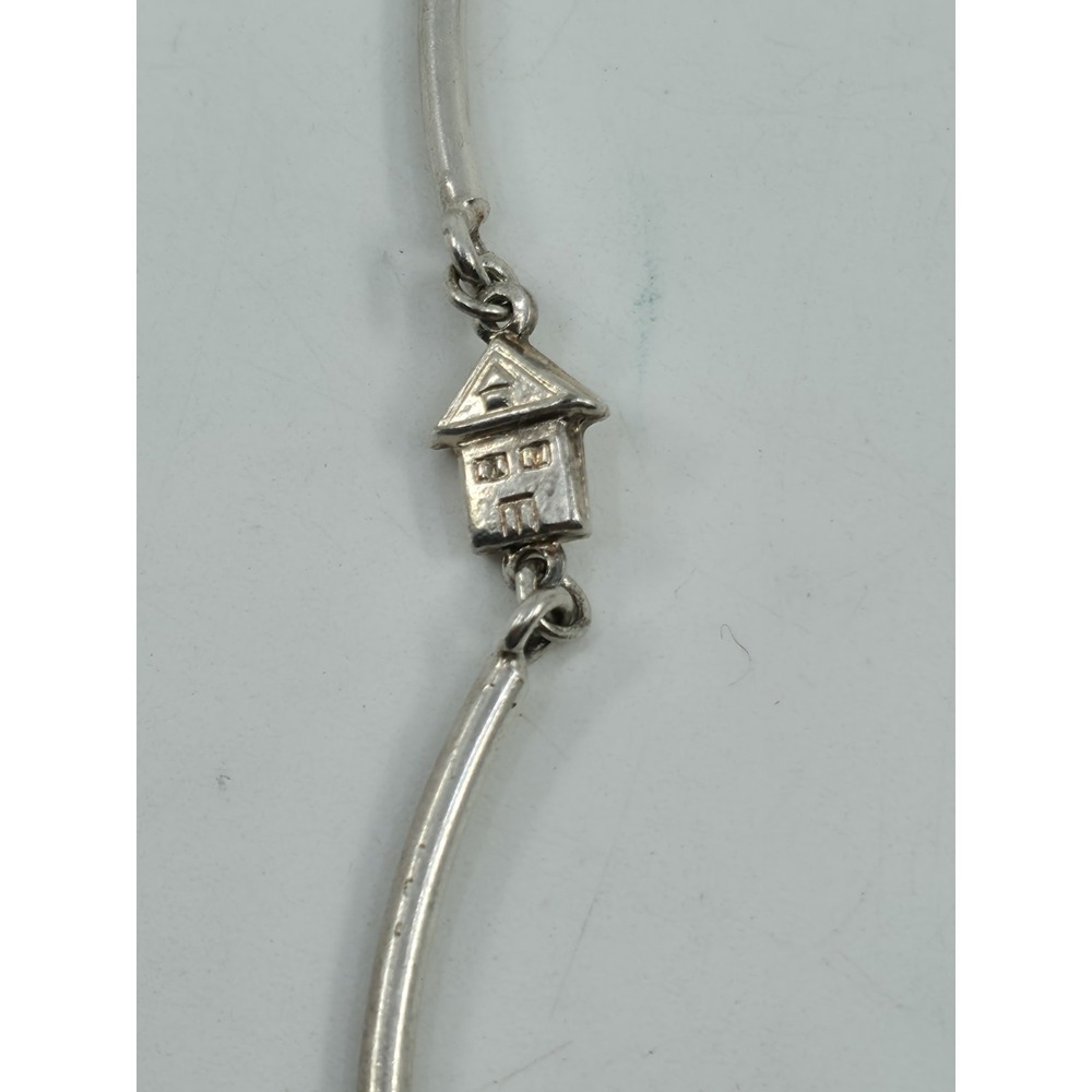 Vintage 925 Sterling Silver Bracelet Butterfly School Lady Bug Teddy Bear Marked - Picture 3 of 6